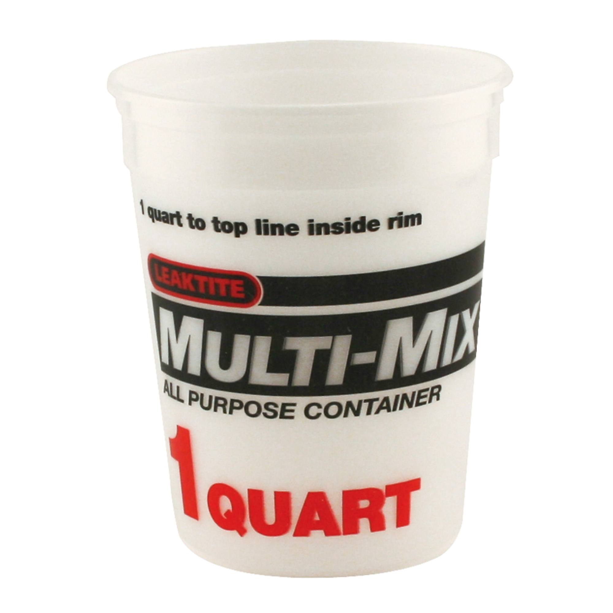 Leaktite 1-Quart Multi-Mix All-Purpose Container - 5.563in. Height, 4.625in. Length, Solvent-Resistant, Model# 1057844